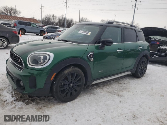 2024 MINI Countryman Cooper S with VIN WMZ83BR03R3R44993, listed as a Copart auction lot 41497885 with 21,634 mi miles and Salvage Title. Bid and sale history available at carsss.com. Image 1.