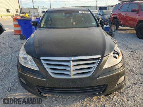 2009 Hyundai Genesis with VIN KMHGC46E19U020470, listed as a Copart auction lot 68014994 with 181,643 mi miles and Salvage Title. Bid and sale history available at carsss.com. Image 5.