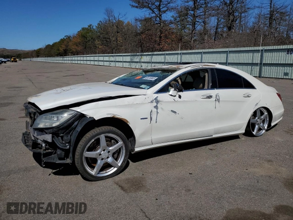 2012 Mercedes-Benz CLS 550 with VIN WDDLJ7DB0CA051341, listed as a Copart auction lot 50419345 with 202,096 mi miles and Non repairable. Bid and sale history available at DreamBid. Image 1.