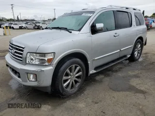 2008 Infiniti QX56 with VIN 5N3AA08D78N908987, listed as a Copart auction lot 53823375 with 124,422 mi miles and Clean Title. Bid and sale history available at carsss.com. Image 1.