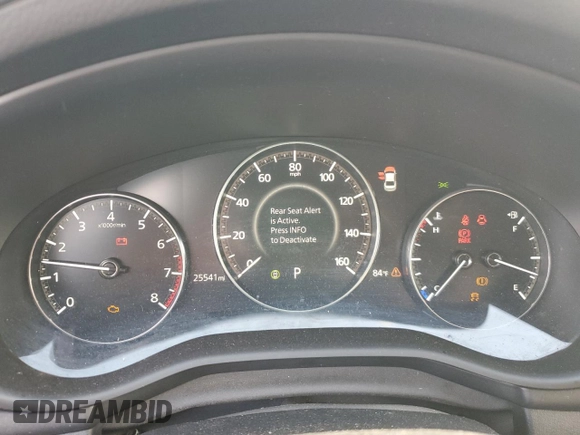 2024 Mazda 3 S Carbon Edition with VIN 3MZBPBCM7RM415645, listed as a Copart auction lot 45153125 with 25,541 mi miles and Salvage title. Bid and sale history available at DreamBid. Image 9.