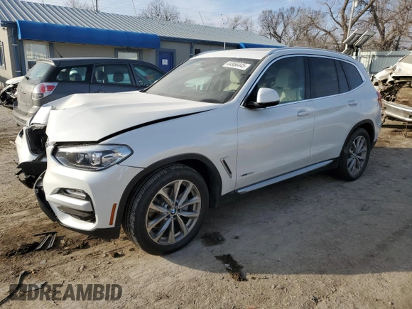 2018 BMW X3 xDrive30i with VIN 5UXTR9C51JLC76168, listed as a Copart auction lot 44956445 with 41,859 mi miles and Salvage Title. Bid and sale history available at DreamBid. Image 1.