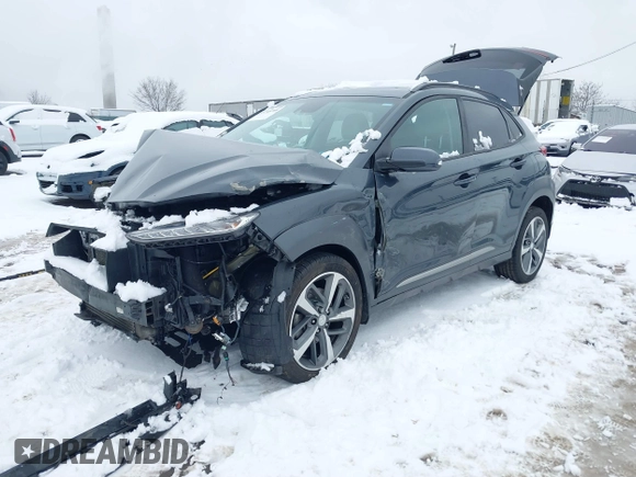 2019 Hyundai Kona Limited with VIN KM8K3CA5XKU382654, listed as a IAAI auction lot 41548709 with 82,089 mi miles. Bid and sale history available at carsss.com. Image 2.