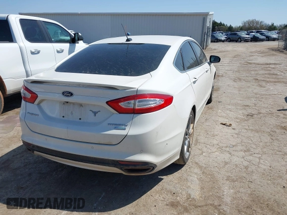 2013 Ford Fusion Titanium with VIN 3FA6P0K96DR303345, listed as a IAAI auction lot 41921106 with 131,732 mi miles. Bid and sale history available at carsss.com. Image 4.