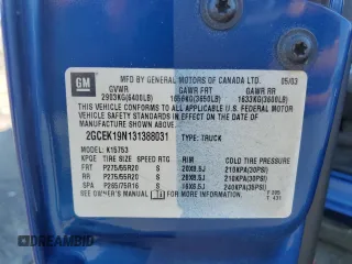 2003 Chevrolet Silverado SS z VIN 2GCEK19N131388031, wystawiony jako Copart lot #62724294 z przebiegiem 191 023 mil mil oraz Szkoda całkowita • Salvage title. Historia ofert i sprzedaży dostępna na DreamBid. Obrazek 14.