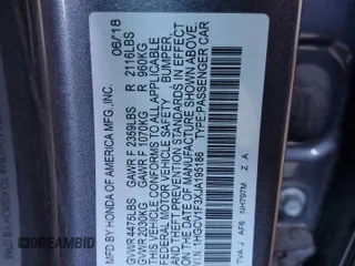 2018 Honda Accord Sedan Sport 1.5T with VIN 1HGCV1F3XJA195186, listed as a Copart auction lot 52838815 with 0 mi miles and Non Repairable. Bid and sale history available at carsss.com. Image 12.