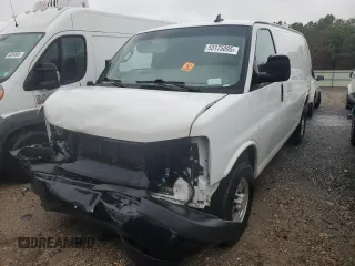 2020 Chevrolet Express Cargo Van with VIN 1GCWGAFG3L1147914, listed as a Copart auction lot 53175095 with 187,747 mi miles and Salvage Title. Bid and sale history available at carsss.com. Image 1.