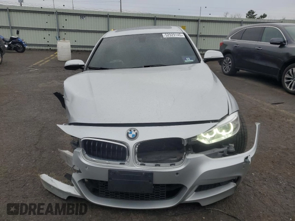 2015 BMW 3 Series 328i xDrive with VIN WBA3B5G57FNS14630, listed as a Copart auction lot 52929145 with 135,998 mi miles and Salvage Title. Bid and sale history available at carsss.com. Image 5.