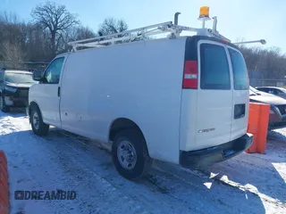 2019 Chevrolet Express Cargo Van with VIN 1GCWGAFP2K1165836, listed as a IAAI auction lot 41413698 with 139,469 mi miles. Bid and sale history available at carsss.com. Image 3.