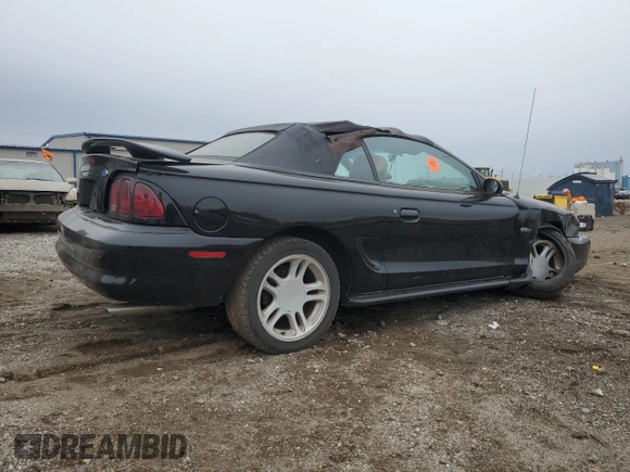 1996 Ford Mustang GT with VIN 1FALP45X6TF145802, listed as a Copart auction lot 50532085 with 76,908 mi miles and Salvage Title. Bid and sale history available at carsss.com. Image 3.
