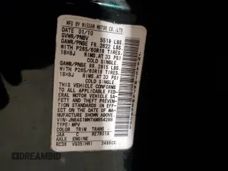 2010 Infiniti FX z VIN JN8AS1MW7AM854288, wystawiony jako Copart lot #52934395 z przebiegiem 139 346 mil mil oraz Szkoda całkowita • Salvage title. Historia ofert i sprzedaży dostępna na DreamBid. Obrazek 15.
