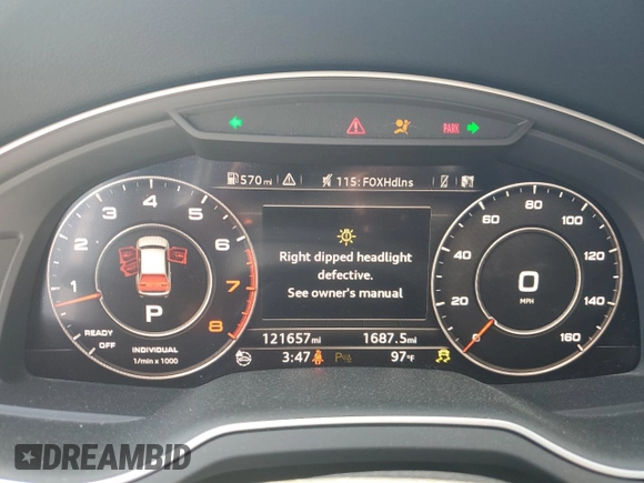 2017 Audi Q7 Premium Plus z VIN WA1LAAF76HD019543, wystawiony jako Copart lot #63573905 z przebiegiem 121 657 mil mil oraz Szkoda całkowita • Salvage title. Historia ofert i sprzedaży dostępna na DreamBid. Obrazek 9.