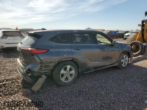 2021 Toyota Highlander L with VIN 5TDCZRBH7MS079017, listed as a Copart auction lot 56765605 with Not provided miles and Salvage title. Bid and sale history available at DreamBid. Image 3.