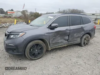 2022 Honda Pilot Special Edition with VIN 5FNYF6H2XNB040198, listed as a Copart auction lot 44027385 with 76,432 mi miles and Salvage Title. Bid and sale history available at carsss.com. Image 1.