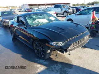 2021 Ford Mustang EcoBoost with VIN 1FA6P8TD7M5149328, listed as a IAAI auction lot 41323190 with 1 mi miles. Bid and sale history available at carsss.com. Image 1.