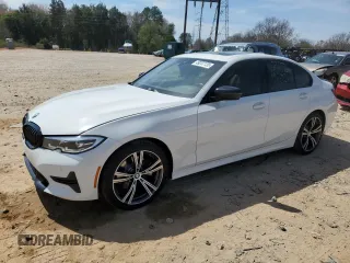 2022 BMW 3 Series 330i with VIN 3MW5R1J07N8C51155, listed as a Copart auction lot 49237135 with 51,985 mi miles and Salvage Title. Bid and sale history available at carsss.com. Image 1.