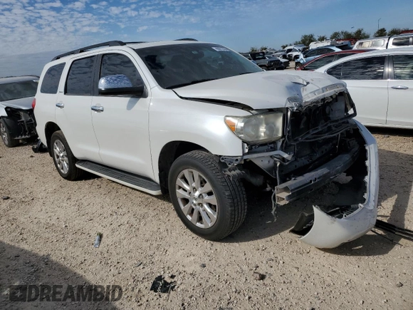 2014 Toyota Sequoia Platinum with VIN 5TDDW5G11ES105503, listed as a Copart auction lot 83012994 with 153,143 mi miles and Salvage Title. Bid and sale history available at carsss.com. Image 4.