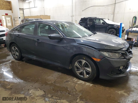 2019 Honda Civic Sedan LX with VIN 2HGFC2F62KH571885, listed as a Copart auction lot 48181775 with 57,899 mi miles and Salvage Title. Bid and sale history available at carsss.com. Image 4.
