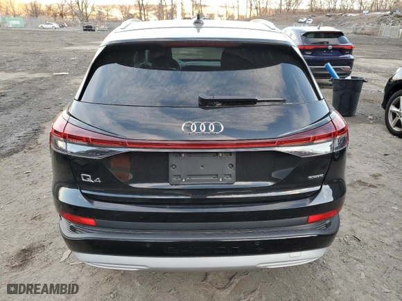 2022 Audi Q4 e-tron Premium Plus with VIN WA1H2BFZ2NP015011, listed as a Copart auction lot 83591204 with 14,918 mi miles and Salvage Title. Bid and sale history available at carsss.com. Image 6.