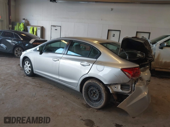 2013 Honda Civic LX with VIN 19XFB2F51DE281760, listed as a IAAI auction lot 41649800 with 81,005 mi miles and . Bid and sale history available at DreamBid. Image 3.