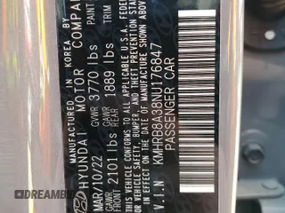 2022 Hyundai Venue SE с VIN KMHRB8A38NU176847, выставлен на аукционе Copart как лот 55209065 с пробегом 50 975 миль миль и На запчасти • Non repairable. История ставок и продаж доступна на DreamBid. Изображение 13.