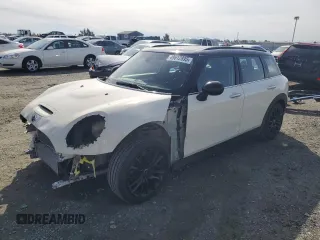 2017 MINI Clubman Cooper S with VIN WMWLN9C56H2E49242, listed as a Copart auction lot 49612895 with 152,342 mi miles and Salvage Title. Bid and sale history available at carsss.com. Image 1.