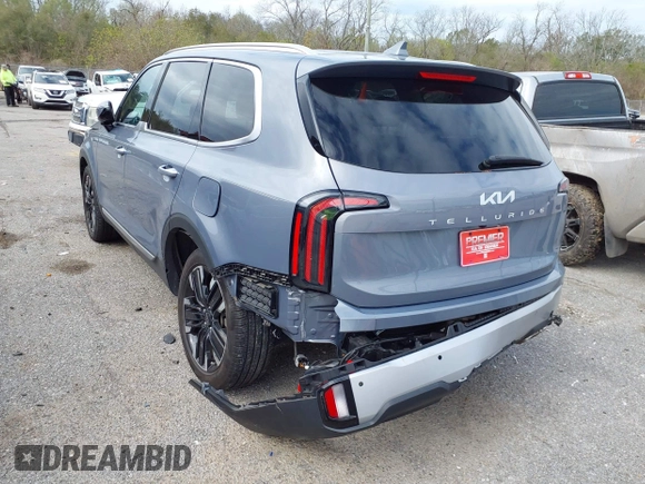 2023 Kia Telluride SX with VIN 5XYP54GC5PG369223, listed as a IAAI auction lot 41342959 with 19,237 mi miles and . Bid and sale history available at DreamBid. Image 3.