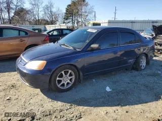 2002 Honda Civic EX with VIN 1HGES26812L037960, listed as a Copart auction lot 87889325 with 239,548 mi miles and Salvage Title. Bid and sale history available at carsss.com. Image 1.