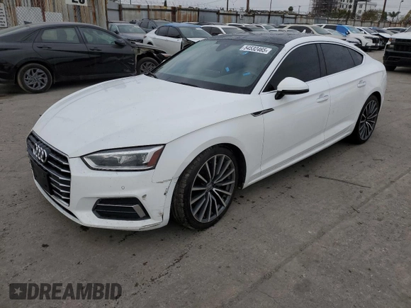 2019 Audi A5 Sportback Premium Plus with VIN WAUBNCF57KA035997, listed as a Copart auction lot 54532465 with 66,353 mi miles and Salvage Title. Bid and sale history available at carsss.com. Image 1.