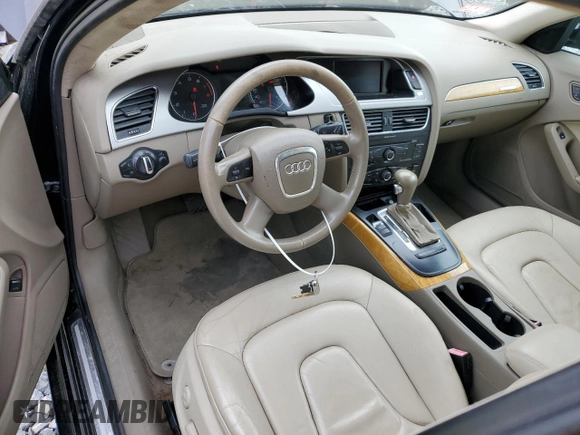 2009 Audi A4 2.0T Prem with VIN WAUVF78K29A182355, listed as a Copart auction lot 52485535 with 0 mi miles and Clean Title. Bid and sale history available at carsss.com. Image 8.