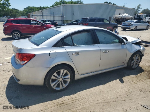 2015 Chevrolet Cruze LTZ with VIN 1G1PG5SBXF7287894, listed as a Copart auction lot 55396624 with 0 mi miles and Salvage Title. Bid and sale history available at carsss.com. Image 3.
