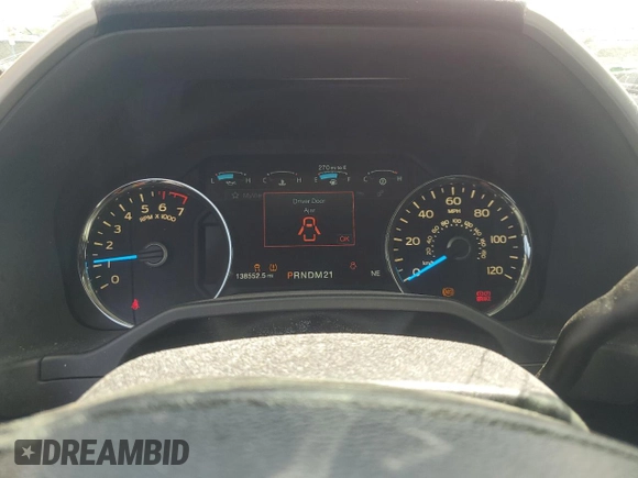 2015 Ford F-150 XL with VIN 1FTEW1CF8FKE77315, listed as a Copart auction lot 57329055 with 138,552 mi miles and Salvage title. Bid and sale history available at DreamBid. Image 9.
