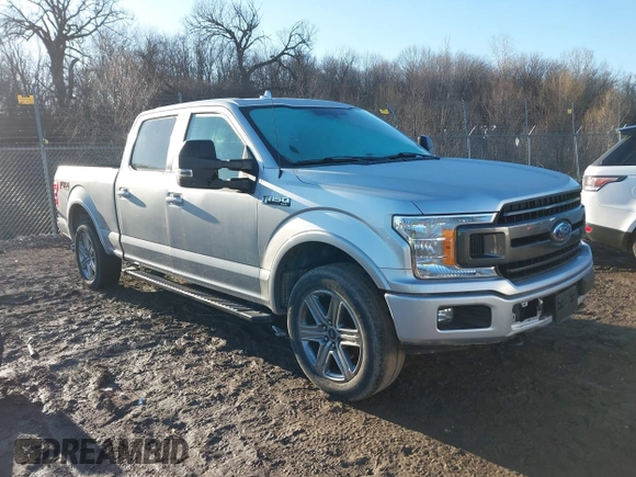 2018 Ford F-150 XL with VIN 1FTFW1EG0JFB44991, listed as a IAAI auction lot 41751140 with 153,051 mi miles. Bid and sale history available at carsss.com. Image 1.