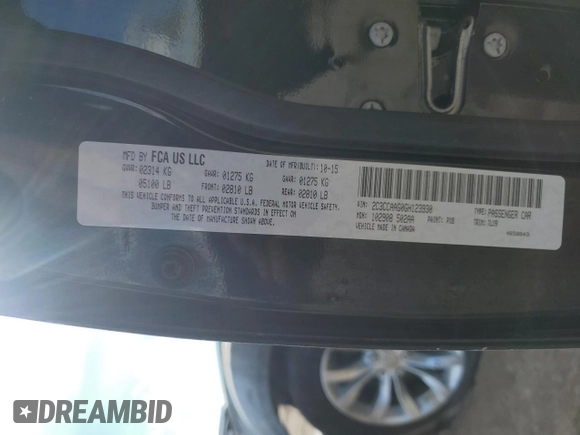 2016 Chrysler 300 Anniversary Edition with VIN 2C3CCAAG0GH123930, listed as a Copart auction lot 50204025 with Not Provided miles and Salvage Title. Bid and sale history available at DreamBid. Image 13.
