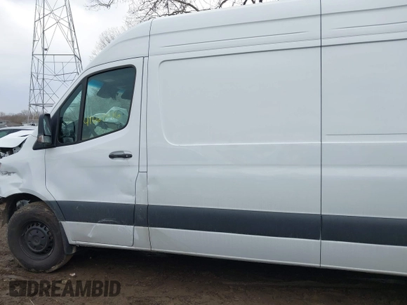 2024 Mercedes-Benz Sprinter Cargo Cargo with VIN W1Y4NDHYXRP739025, listed as a IAAI auction lot 41667576 with 12,431 mi miles and . Bid and sale history available at carsss.com. Image 14.