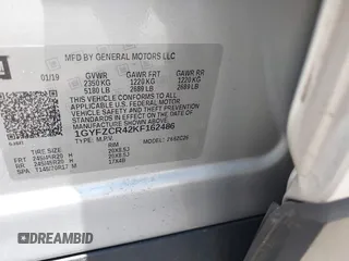 2019 Cadillac XT4 FWD Premium Luxury с VIN 1GYFZCR42KF162486, выставлен на аукционе IAAI как лот 42409191 с пробегом 44 174 миль миль и . История ставок и продаж доступна на DreamBid. Изображение 9.