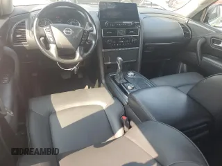 2021 Nissan Armada SV with VIN JN8AY2AD8M9661419, listed as a Copart auction lot 62631524 with 76,739 mi miles and Salvage Title. Bid and sale history available at carsss.com. Image 8.