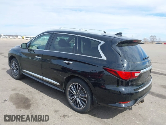 2017 Infiniti QX60 with VIN 5N1DL0MM0HC501577, listed as a IAAI auction lot 41887364 with 124,602 mi miles and . Bid and sale history available at DreamBid. Image 3.