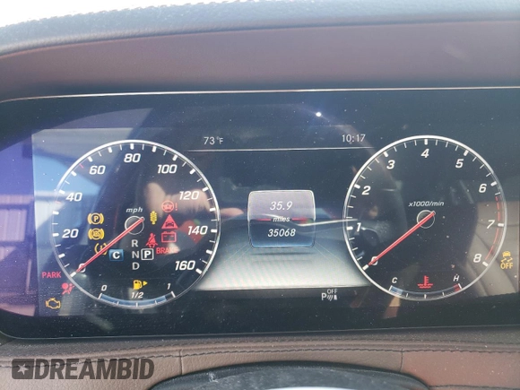2020 Mercedes-Benz S S 560 with VIN WDDUG8GB3LA501004, listed as a Copart auction lot 73473184 with 35,068 mi miles and Salvage Title. Bid and sale history available at carsss.com. Image 9.