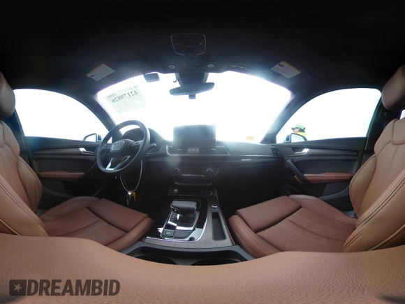 2023 Audi Q5 S line Premium Plus with VIN WA1EABFY3P2122520, listed as a IAAI auction lot 42179826 with 23,020 mi miles and . Bid and sale history available at DreamBid. Image 22.