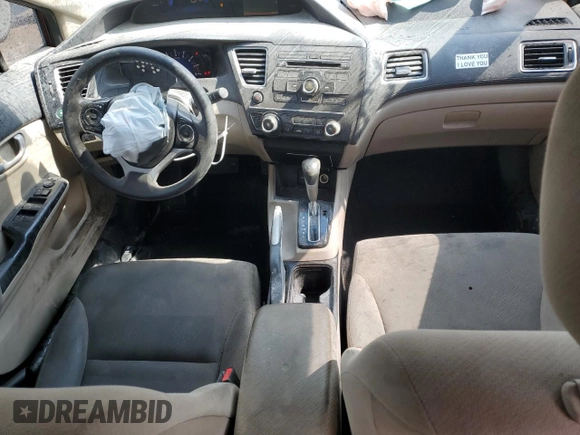 2013 Honda Civic LX with VIN 19XFB2F56DE054256, listed as a Copart auction lot 54928335 with 138,425 mi miles and Salvage title. Bid and sale history available at DreamBid. Image 8.