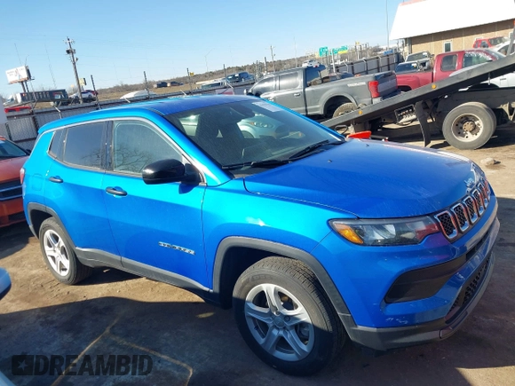 2023 Jeep Compass Sport z VIN 3C4NJDAN6PT548943, wystawiony jako IAAI lot #41631738 z przebiegiem 29 139 mil mil oraz . Historia ofert i sprzedaży dostępna na DreamBid. Obrazek 13.