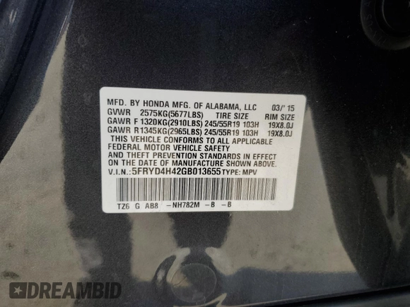2016 Acura MDX w/Tech with VIN 5FRYD4H42GB013655, listed as a Copart auction lot 50546505 with 152,395 mi miles and Salvage Title. Bid and sale history available at carsss.com. Image 15.