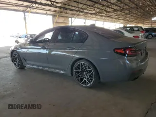 2021 BMW 5 Series 540i with VIN WBA53BJ0XMWX02771, listed as a Copart auction lot 45048705 with Not Provided miles and Salvage Title. Bid and sale history available at DreamBid. Image 2.