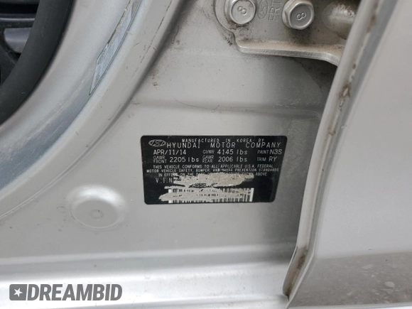 2014 Hyundai Elantra GT with VIN KMHD35LH8EU196479, listed as a Copart auction lot 54184205 with 0 mi miles and Salvage Title. Bid and sale history available at carsss.com. Image 12.