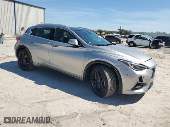 2019 Infiniti QX30 Essential with VIN SJKCH5CP1KA010638, listed as a Copart auction lot 47231025 with 62,393 mi miles and Salvage title. Bid and sale history available at DreamBid. Image 4.