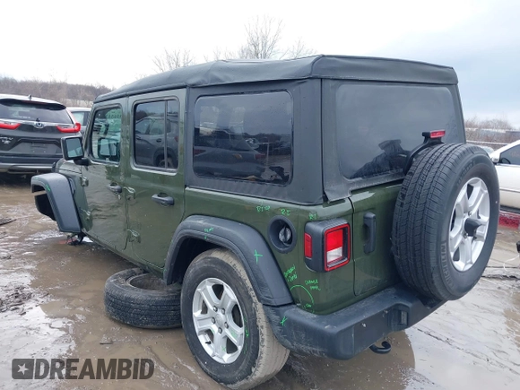 2023 Jeep Wrangler Sport with VIN 1C4HJXDG4PW541155, listed as a IAAI auction lot 41651222 with 30,283 mi miles and . Bid and sale history available at DreamBid. Image 3.
