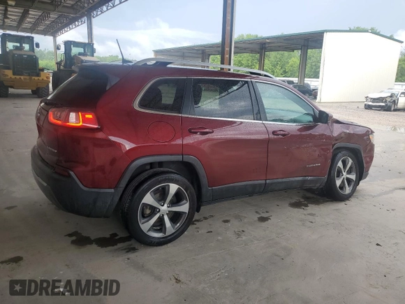 2019 Jeep Cherokee Limited with VIN 1C4PJLDB8KD346205, listed as a Copart auction lot 55936465 with 126,114 mi miles and Salvage title. Bid and sale history available at DreamBid. Image 3.