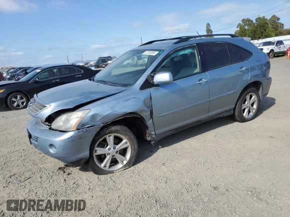 2008 Lexus RX 400h with VIN JTJHW31UX82070428, listed as a Copart auction lot 53703095 with 119,819 mi miles and Salvage Title. Bid and sale history available at DreamBid. Image 1.