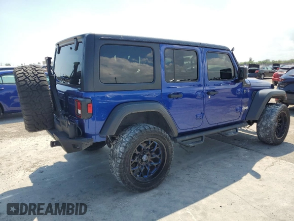 2019 Jeep Wrangler Unlimited Sport S with VIN 1C4HJXDN7KW532960, listed as a Copart auction lot 50556645 with 103,172 mi miles and Salvage title. Bid and sale history available at DreamBid. Image 3.
